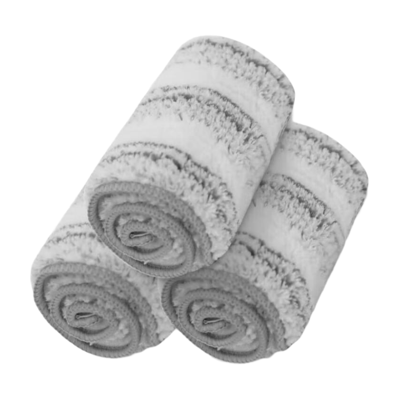 Ochama X J.ZAO Microvezel Mopdoeken 36 cm, Set van 3 Vervangende Moppen voor Vlakmop, Absorberende Dweilpads, Extra Groot Formaat