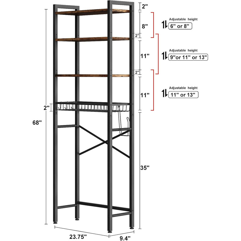 Over Toilet Cabinet Bathroom Organizer