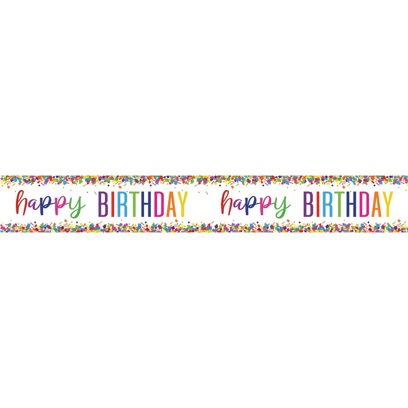 Unique Confetti Birthday Foil Banner, 2.74m