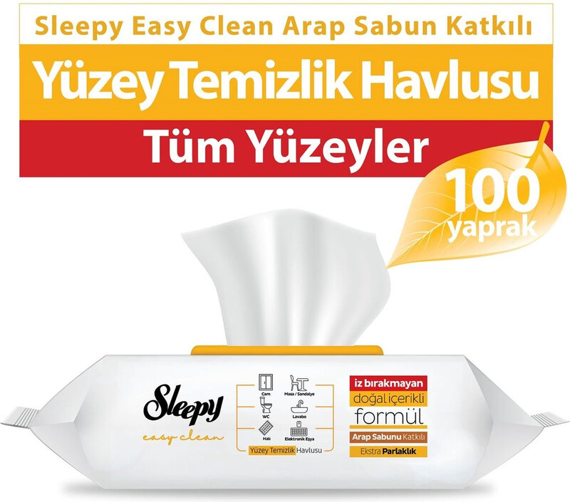 Sleepy Doekjes Easy Clean Geel 100 st