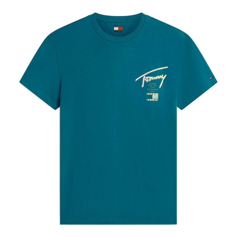 Tommy Hilfiger TJM T-Shirt City Sign Regular Fit - Polar Teal