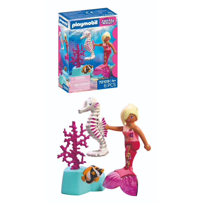 Playmobil Blue 72109 Mermaid With Seahorse