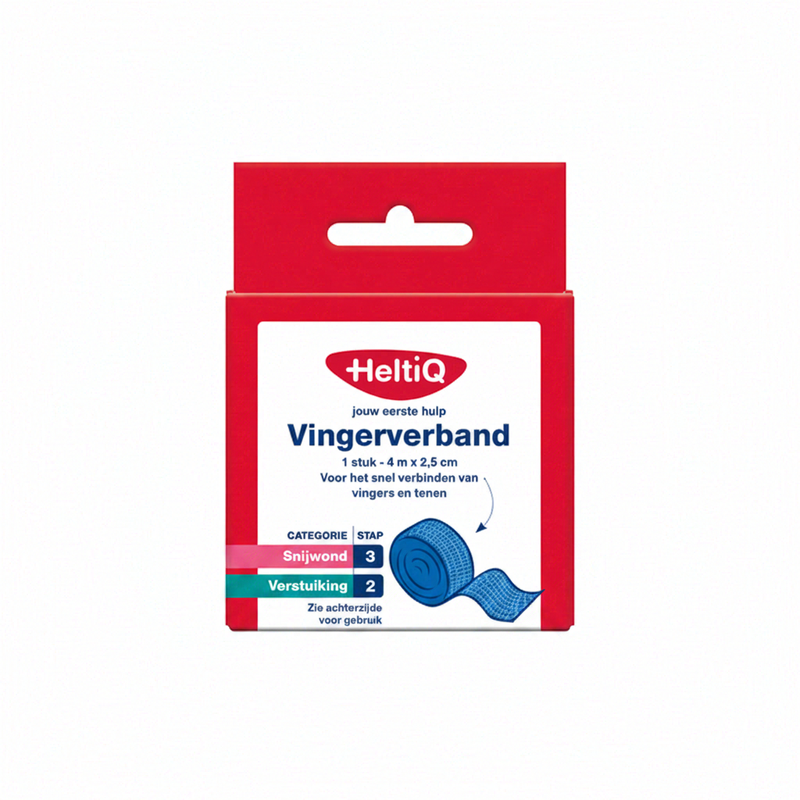 HeltiQ Vingerbandage 4 m x 2,5 cm 1 Blister 1 Stuk