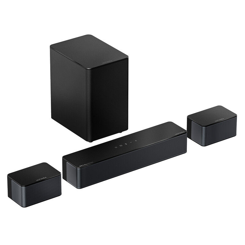 ULTIMEA Heimkino Soundbar System Poseidon M4T: 5.1ch Dolby Atmos mit 450 W, kabellosem Subwoofer & App-Steuerung für immersiven Surround …