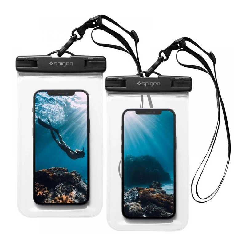 Spigen Aqua Shield A601 wasserdichte Hülle IPX8 - transparent (2 Stück)