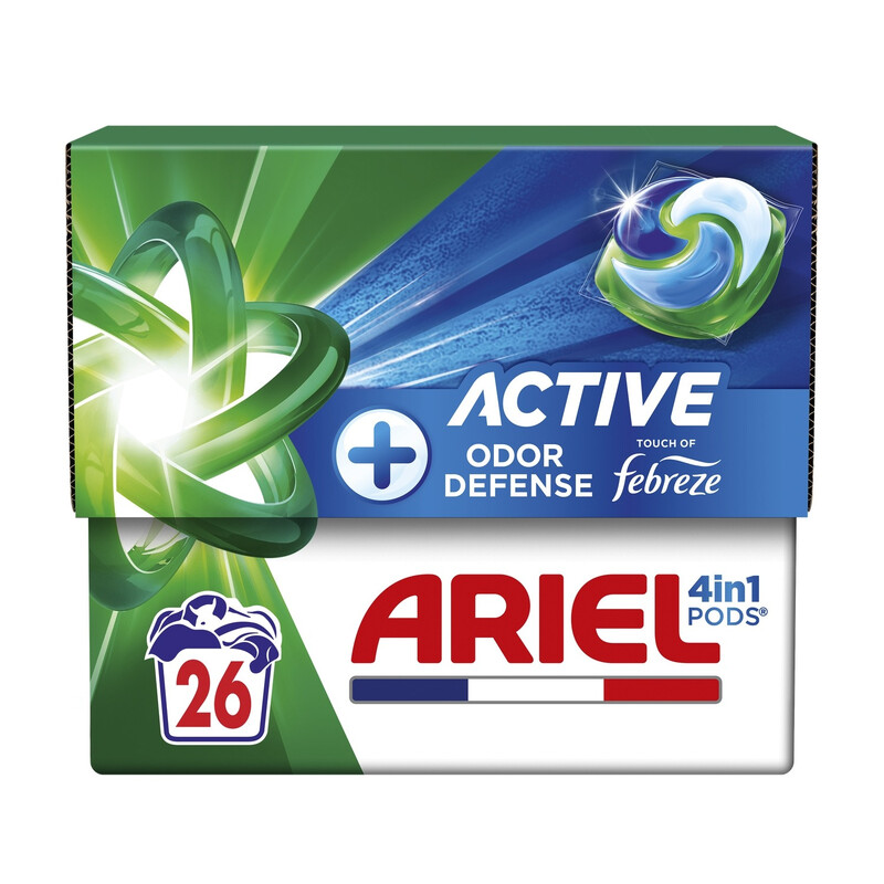 Lessive Capsules Protection Active Contre Les Odeurs 4in1 Ariel La Boite De 26 Capsules - vue 2