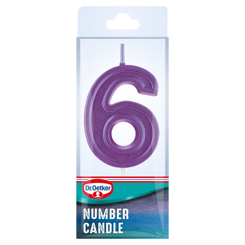 Number 6 Candle