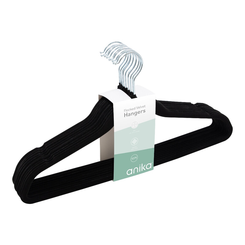 Velvet Flocked Hangers, Set Of 10