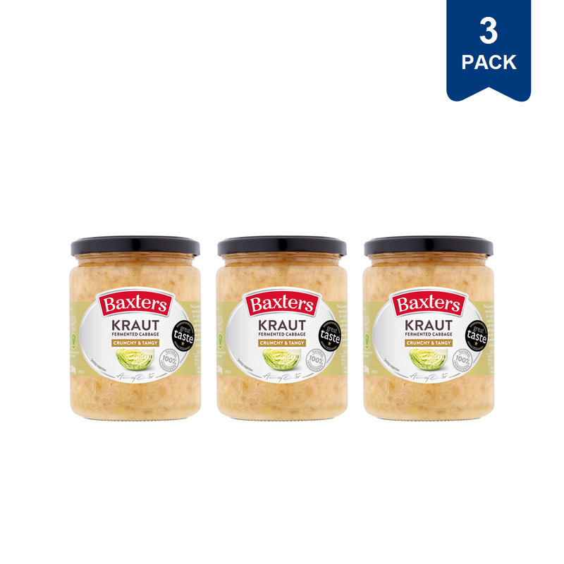 Baxters Sauerkraut Fermented Cabbage 480g (3 Packs)