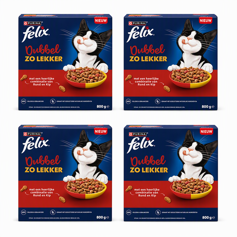 Felix Double saveur Bœuf et poulet 800 g * 4