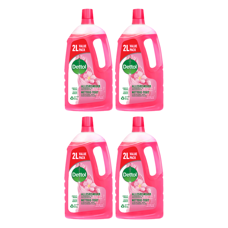 Dettol Nettoyant multi-usages P&F Fleur de cerisier - 4 x 2 L