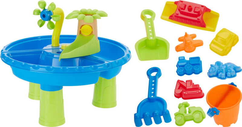 Speeltafel voor zand en water met accessoires