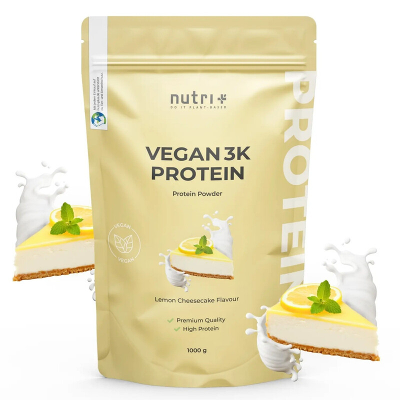 Nutri+ 3K Proteinpulver Vegan 1 kg Lemon Cheesecake