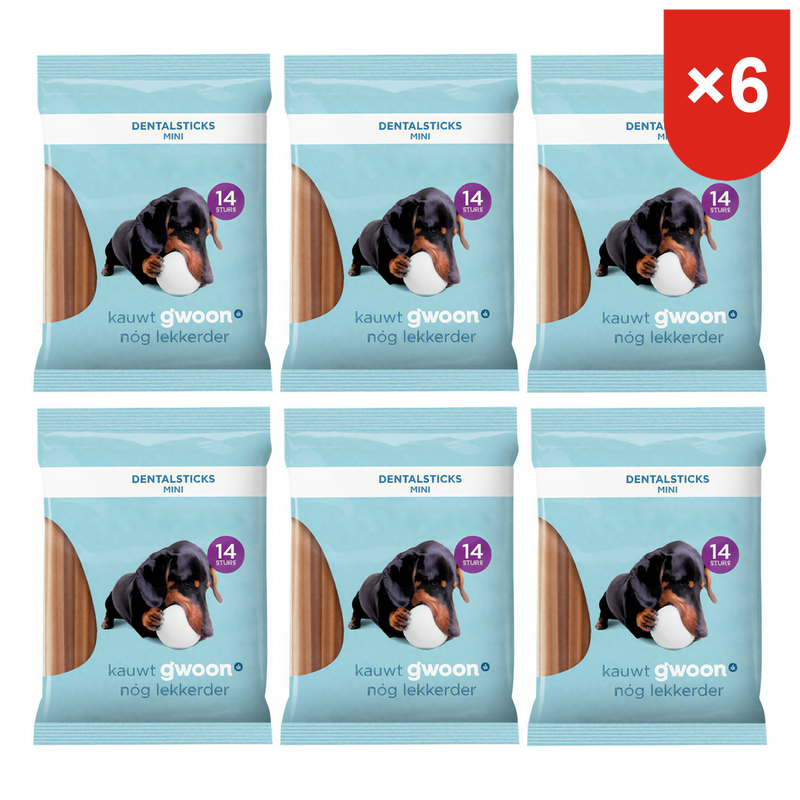 g'woon Bâtonnets dentaires pour chiens mini*6