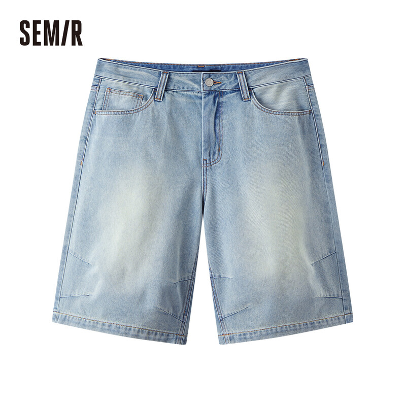 SEMIR Heren Loose Jeansshort Denim Lichtblauw 28