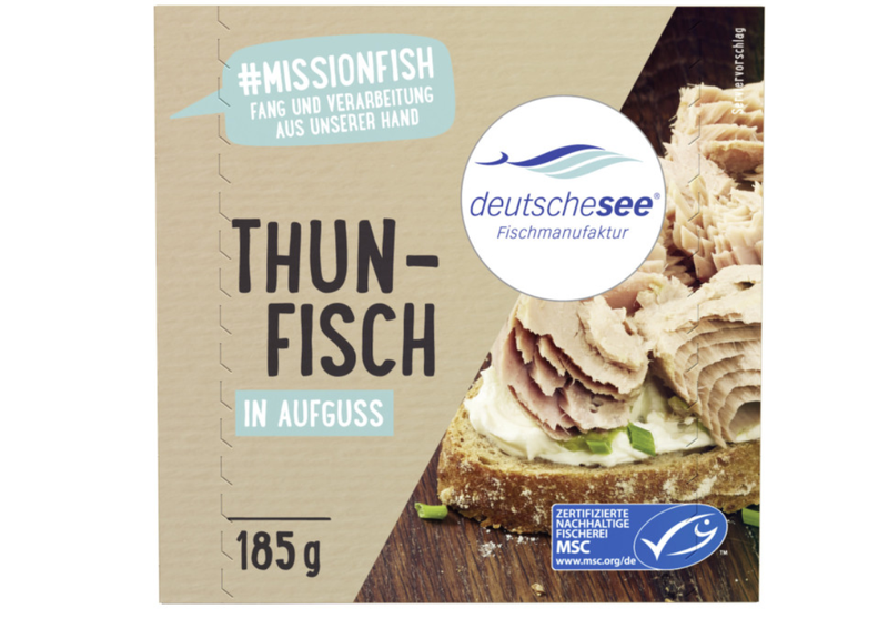 Deutsche See Thunfischfilets im Eigenen Saft 185 g