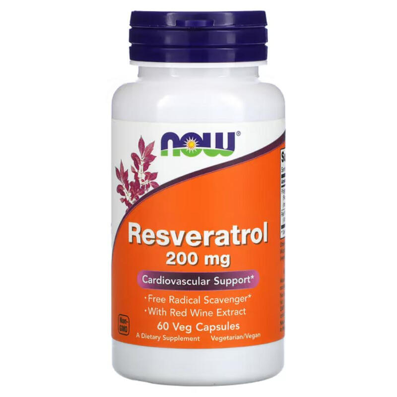 Resveratrol + Red Wine Extract Antioxidant 200 mg - 60 Vegan Capsules