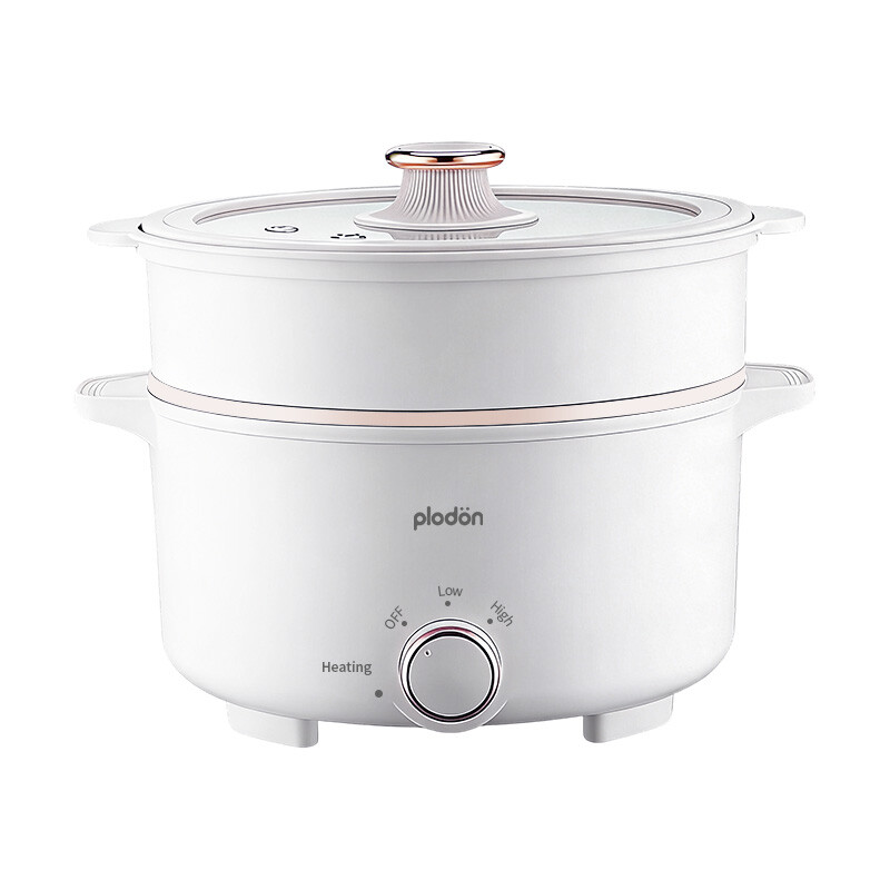 1000W 2.8L Non-stick Multifunctional Electric Hot Pot with Steamer Travel Electric Co