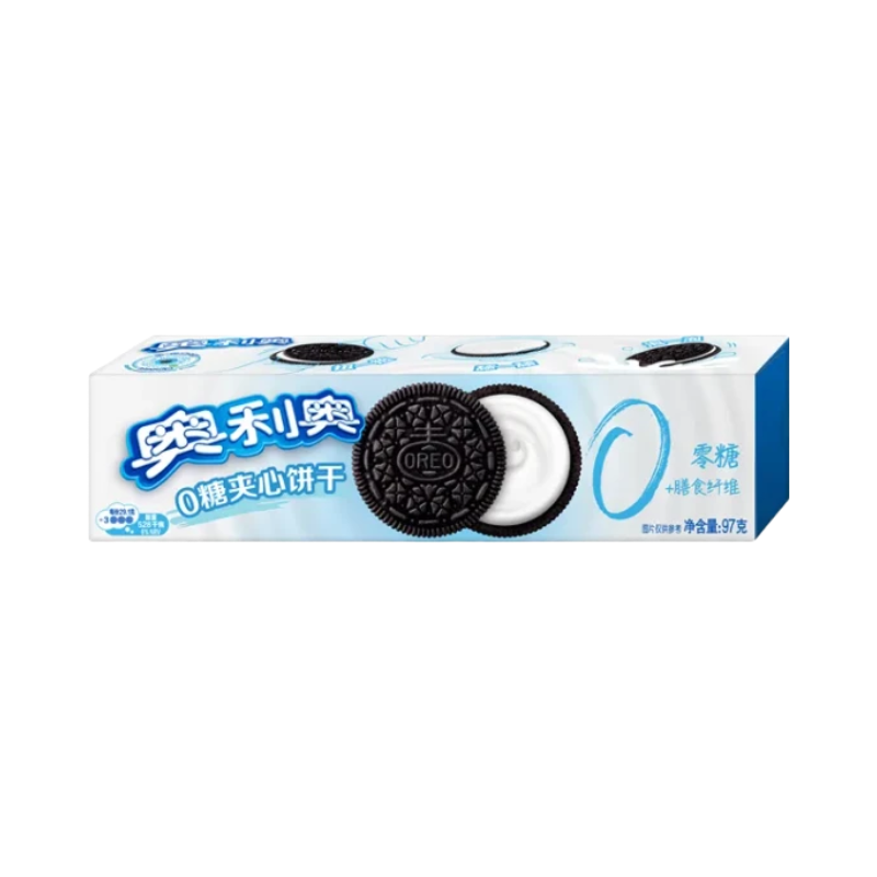 Oreo Black/White Zero Sugar Sandwich Cookies, 97G