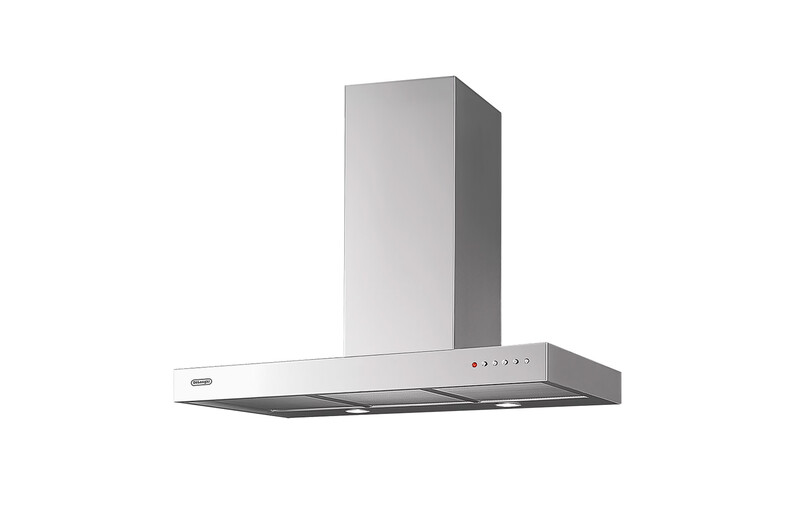 DeLonghi DCH 9006FSS 90cm Chimney Cooker Hood, Ducted OR Recirculation