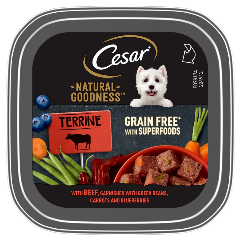 Natural Goodness Grain Free Adult Wet Dog Food Terrine with Beef 100g
