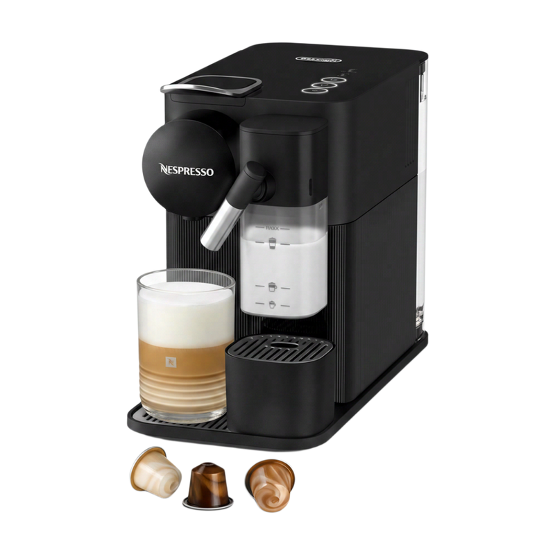 Nespresso Original, De'Longhi EN510.B Lattissima One, Latte & Cappuccinosysteem voor één kopje, Koffiemachine met capsules, 1,0 Liter - Zwart