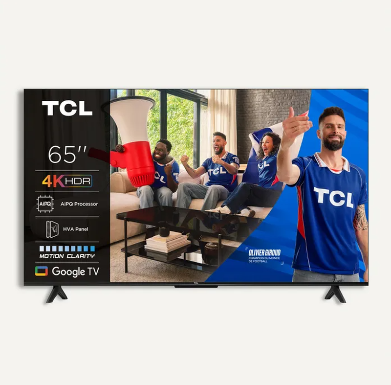 Tcl 65P61k 65" Smart Tv Led 4K, Hdr10, Hdmi 2.1, Game Master, Allm, Google Tv, Commande Vocale