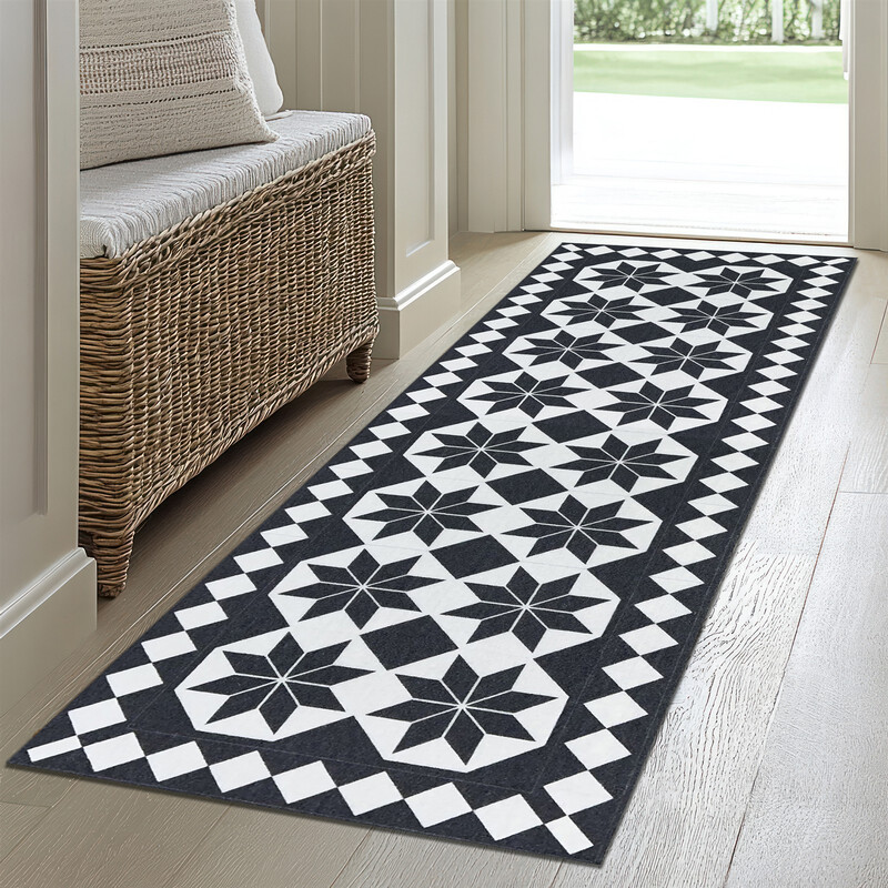 Runner Knightsbridge Victorian Vintage Black 50x150cm