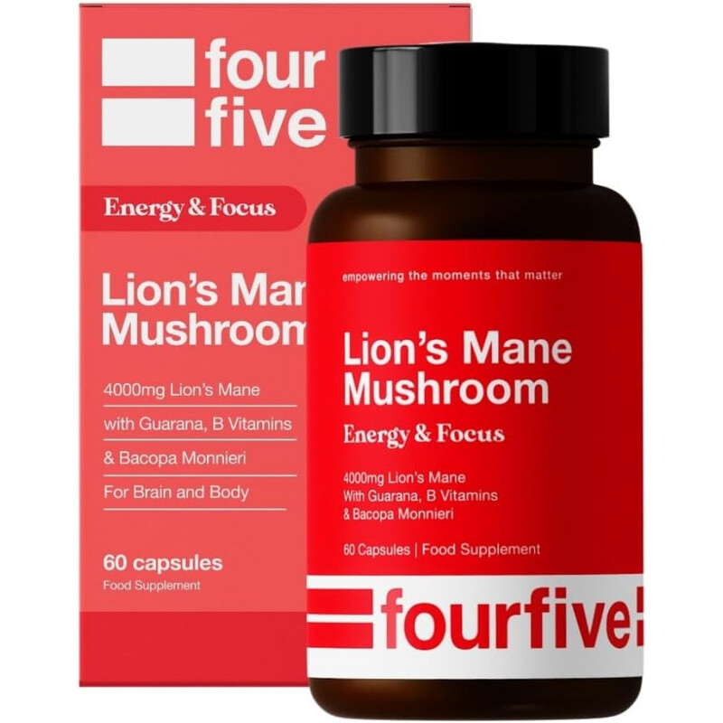 Fourfive Energy Support Mushroom Complex 4000Mg Capsules - 60 Capsules