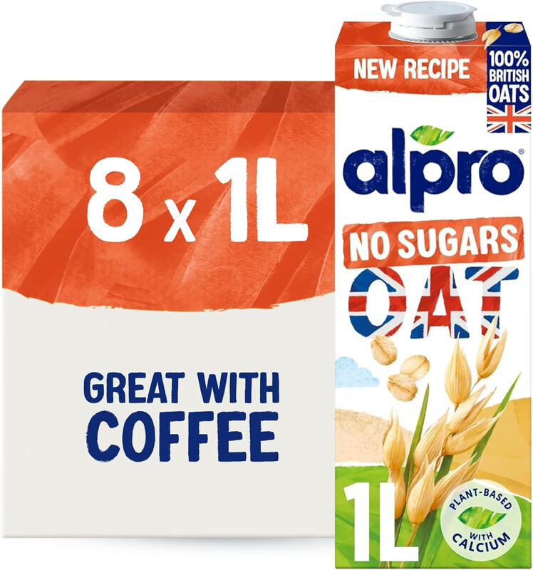 Alpro Oat No Sugars Long Life Drink 8 X 1L