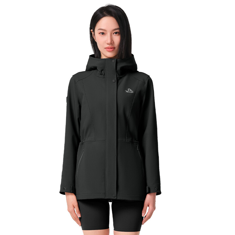 PELLIOT Outdoor Herbst Windbreaker Trekkingjacke Damen Schwarz M