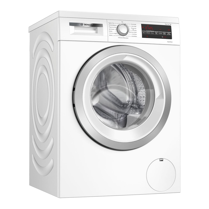 Bosch WUU28T71, Stiftung Warentest Testsieger, Serie 6 Waschmaschine 8 kg, unterbaufähig, 1400 U/min, Mengenautomatik, Hygiene Plus, Nachlegefunktion, Frontlader, LED-Display, Schontrommel, AquaStop [Energieeffizienzklasse B]