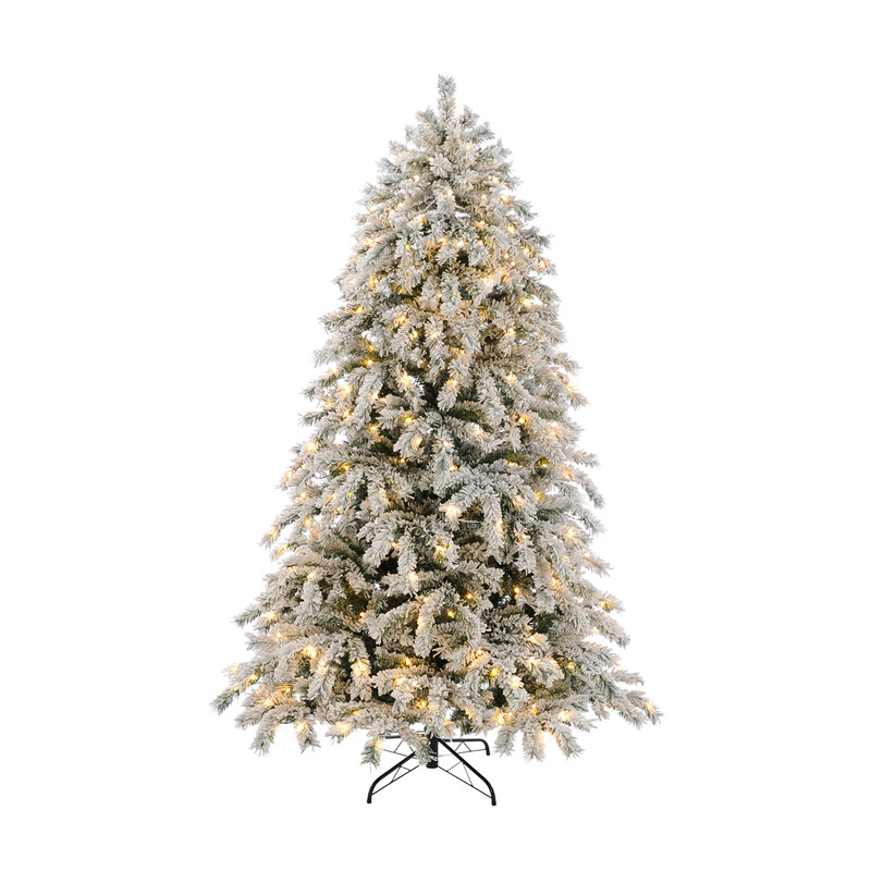 Festive 6ft Pre-Lit Snowy Ridge Pine Christmas Tree