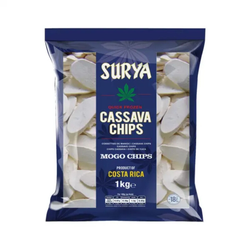Frozen Cassava Chips 1kg