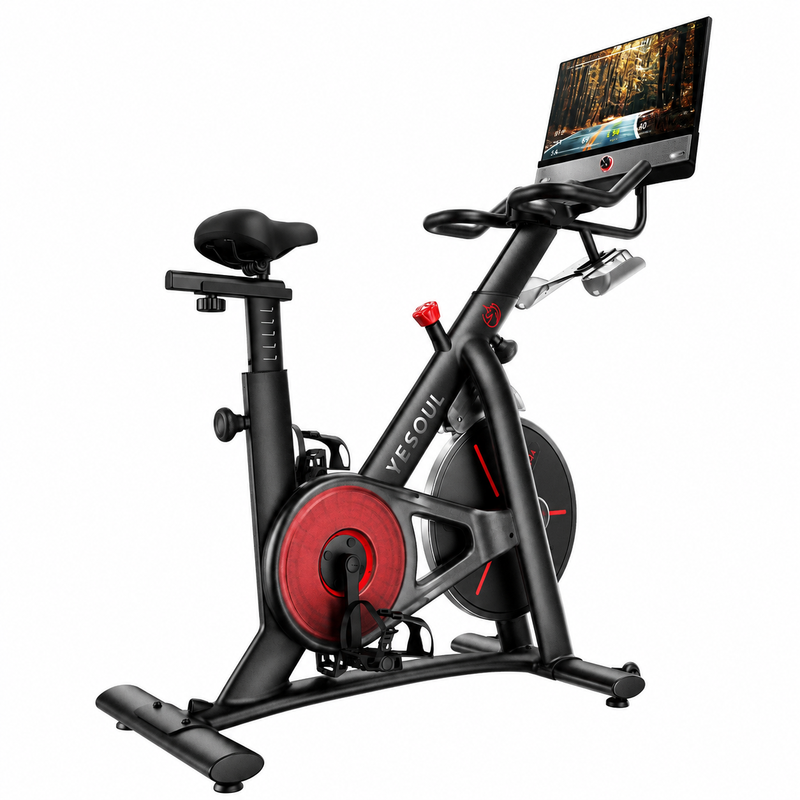 YESOUL G1M PLUS Indoor Heimtrainer Fahrrad mit 21,5 Zoll drehbarem Bildschirm