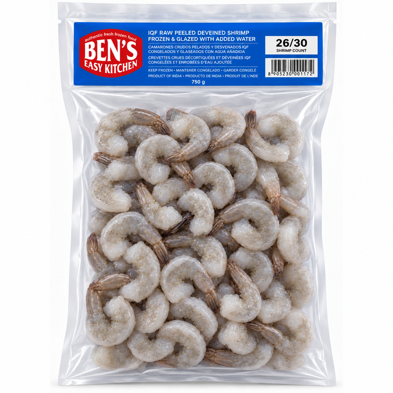 Ben's Vannamei garnalen klein 26/30 800 g