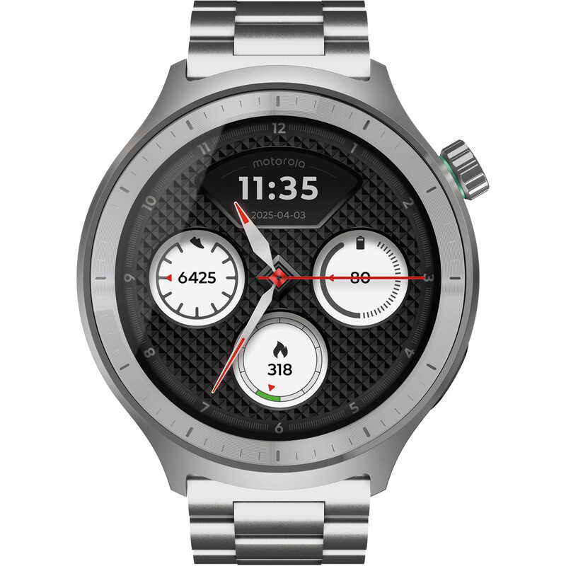Motorola Smartwatch Premium in Silber mit Kräutergarten – Ihr stylisher Begleiter für Fitness und Alltag – Motorola Electronics.