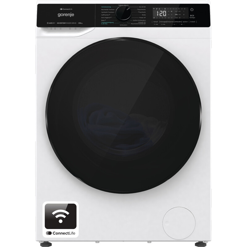 Gorenje Wd2pa854adw, De Waschtrockner, Connect Life, 16 Programme, 8 Kg, 54 Liter, 1400 U/Min, Airdry, Inverter Powerdrive Motor, Steriltub, Allergysteam, Powerjetwash, Stopaddgo, Wash&Dry 60', A-30 % [Energieklasse D]