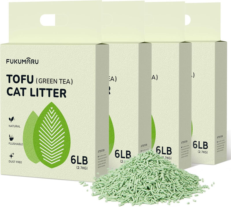 Tofu cat litter(Green tea) 2.7kg*4 bags