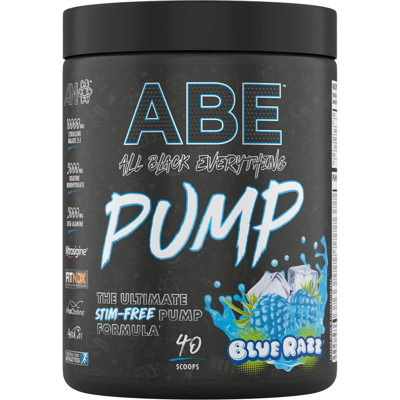 ABE Pump Pre Workout Stim Free Blue Raspberry - 500 g