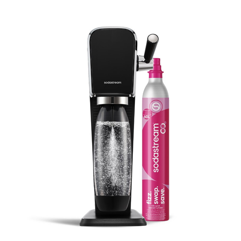 SodaStream ART Machine à eau pétillante et à sodas - 1 Bouteille 1 L - 1 Recharge Gaz 60 L - Noir