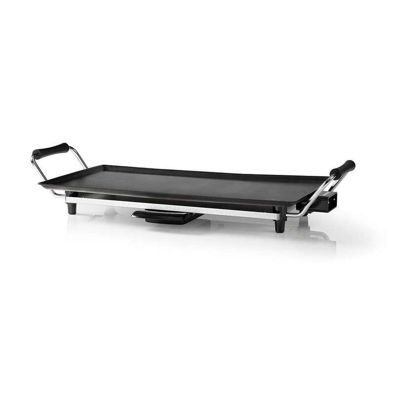 MELISSA Teppanyaki-grillplaat | 2000 W | 47,5 x 26,5 cm | Antiaanbaklaag | Regelbare thermostaat | Cool-touch handgrepen