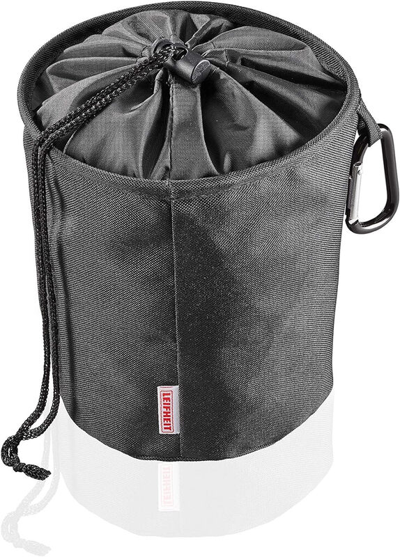 Leifheit Wäscheklammerbeutel mit Haken zum aufhängen, für bis zu 100 Wäscheklammern, schmutzsicherer Klammerbeutel für frische Wäsche, Klammerkorb aus engmaschigen Stoff, peg Bag, schwarz