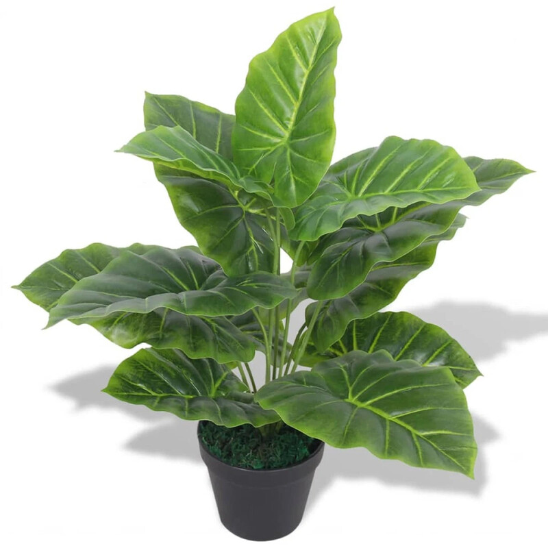 VidaXL kunstmatige taro-plant met pot 45 cm groen