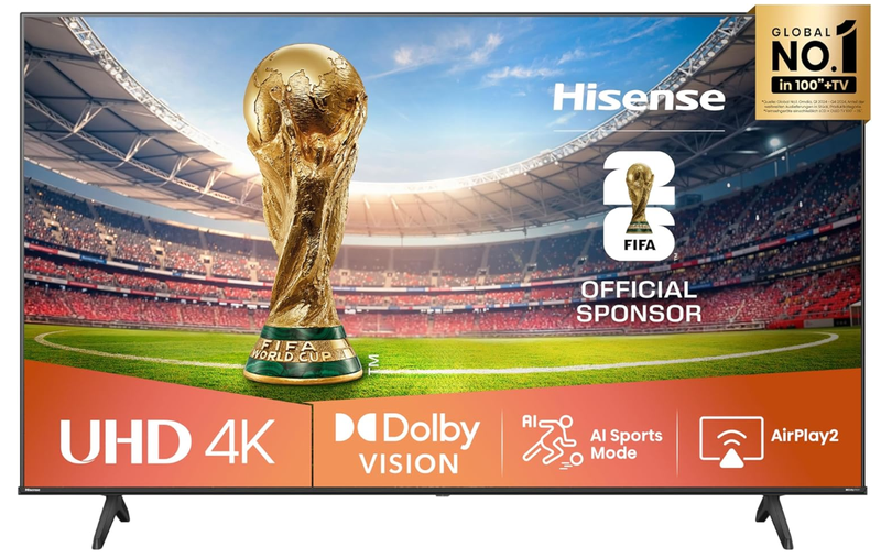 Hisense E6NT, 65 Zoll LED-TV, 4K UHD, Smart-TV, Schwarz