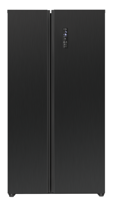 Bomann® Side by Side Kühl Gefrierkombination | No Frost | 442L Inhalt | Kühlschrank mit Gefrierfach | Kühlschrank mit MultiAirflow-Technologie | Verbrauch 287 kWh/Jahr | SBS 7344 black-inox