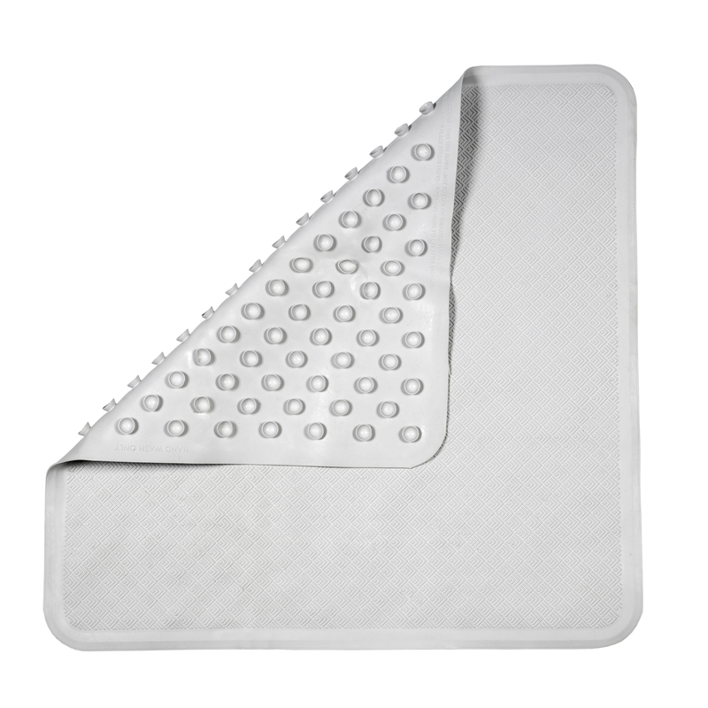 Bath Mat Rubagrip Square White 53x53cm