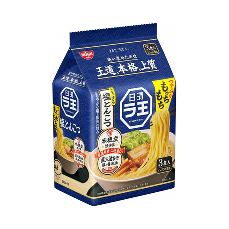 Nissin Raoh Salt Tonkotsu Ramen, 3 Packungen, 258 g