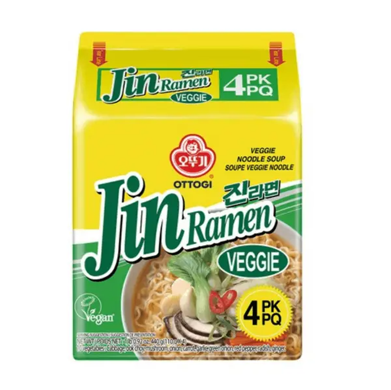 Jin Ramen (Veggie) Multi Pack Of 4 440g