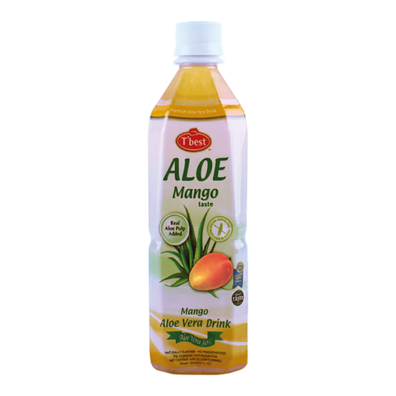 TBest aloë vera-drank met mangosmaak TB-fles 500 ml × 20 flessen
